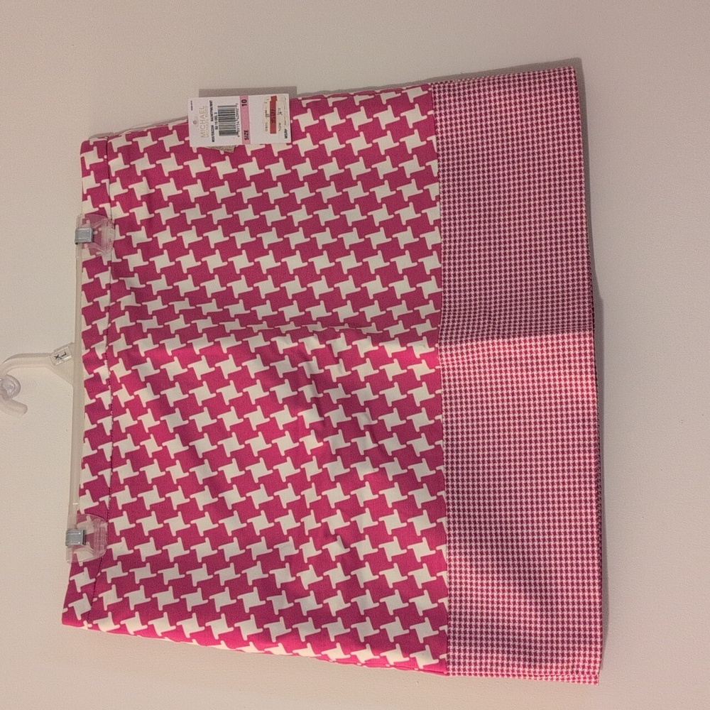 Michael Kors Houndstooth Mini Skirt